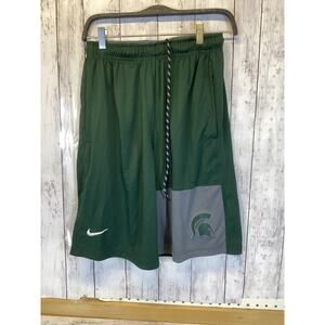 Aeropostale Men's Michigan State Spartans Dri-FIT Shorts Drawstrings Green XL
